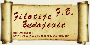 Filotije Budojević vizit kartica